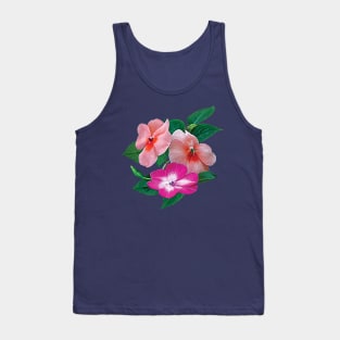 Impatiens - Orange and Pink Impatiens Tank Top